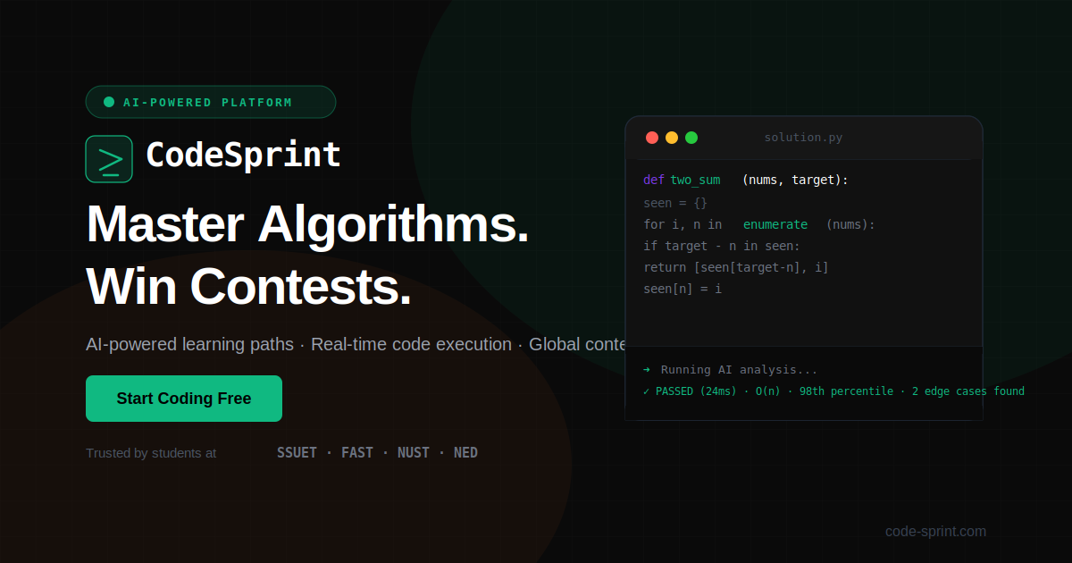 Sprint Computer Programming CodeSprint – Competitive Programming & AI Learning Platform